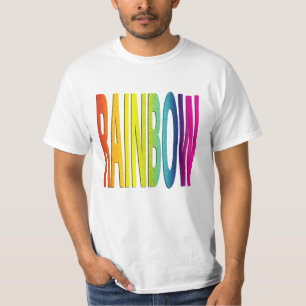 Glitter Glittery Rainbow Textured Rainbow Text Art T-Shirt