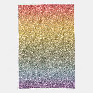 Glitter Glitz Rainbow Kitchen Towel