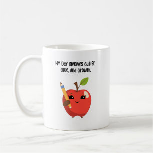 Glitter Glue Growth Classroom Fun Assistant Coffee Mug