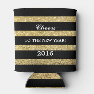 Glitter Gold   Cheers to the New Year 2016 Can Cooler