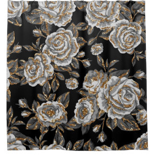 Glitter Gold Floral: Sparkle Vintage.