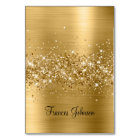 Glitter Gold Nom individuel Cartes de place