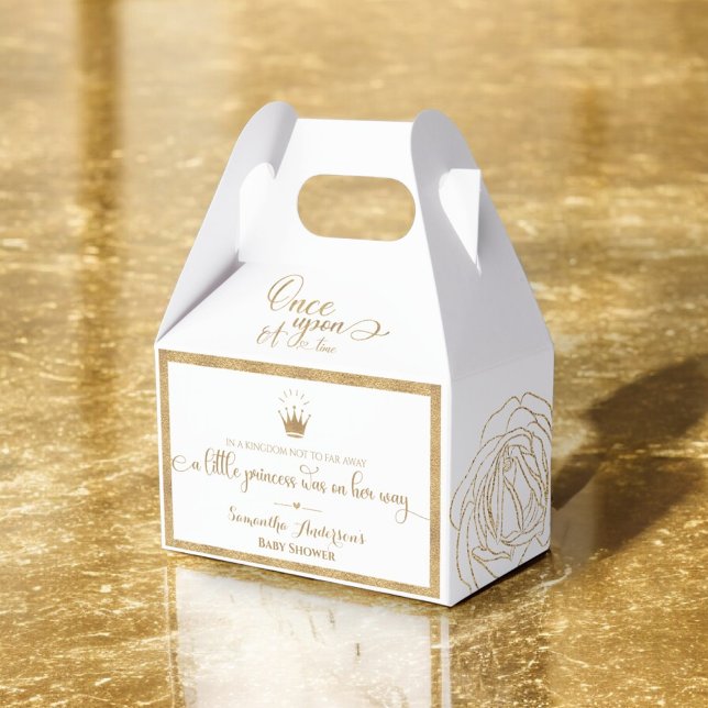 Glitter Gold Princess Once Upon A Time Royal Favor Box (Creator Uploaded)