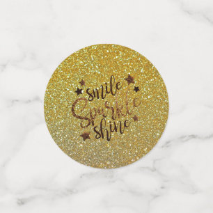 Glitter Gold Smile, Shine, Sparkle Table Confetti