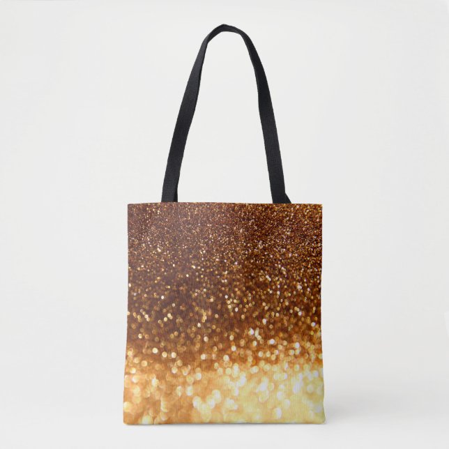 Glitter golden lights tote bag (Front)