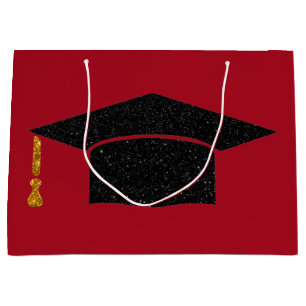 Glitter Graduation Cap Large Gift Bag