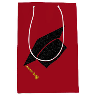 Glitter Graduation Cap Medium Gift Bag