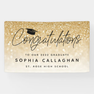 Glitter Graduation Congratulations Banner
