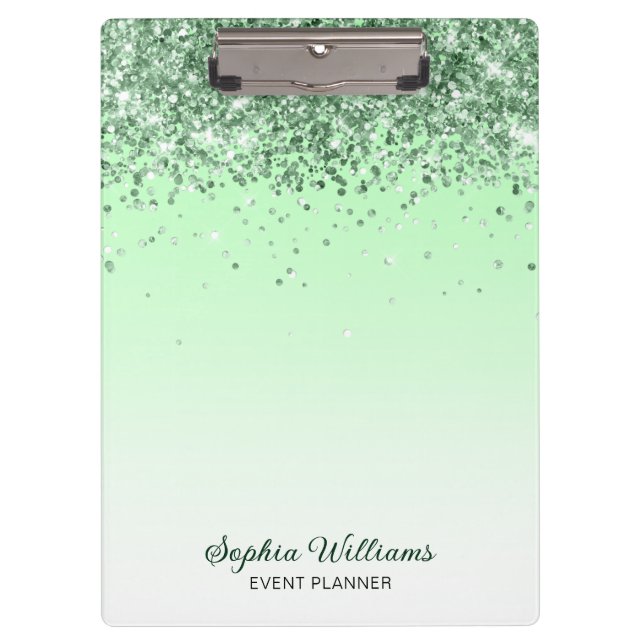 Glitter Green Clipboard (Front)