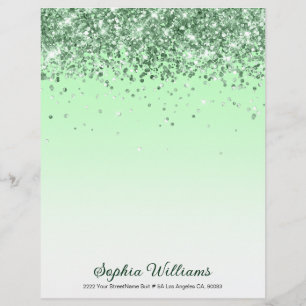 Glitter Green Letterhead