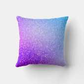 Glitter Gymnastics Beam Blue and Purple Throw Pillow (Back)