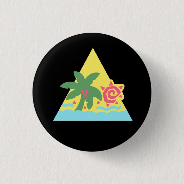 Glitter Hair Flair Badge [Classic] 1 Inch Round Button (Front)