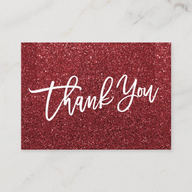 Glitter HAND LETTERED Thank you for your purchase Enclosure Card (Front)