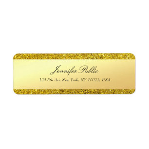 Glitter Handwritten Script Text Return Address