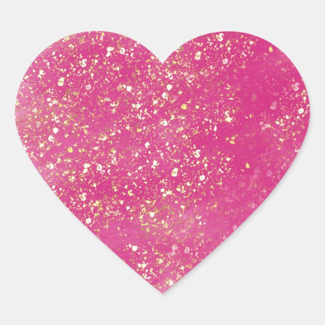 glitter heart sticker, for gifts! heart sticker (Front)