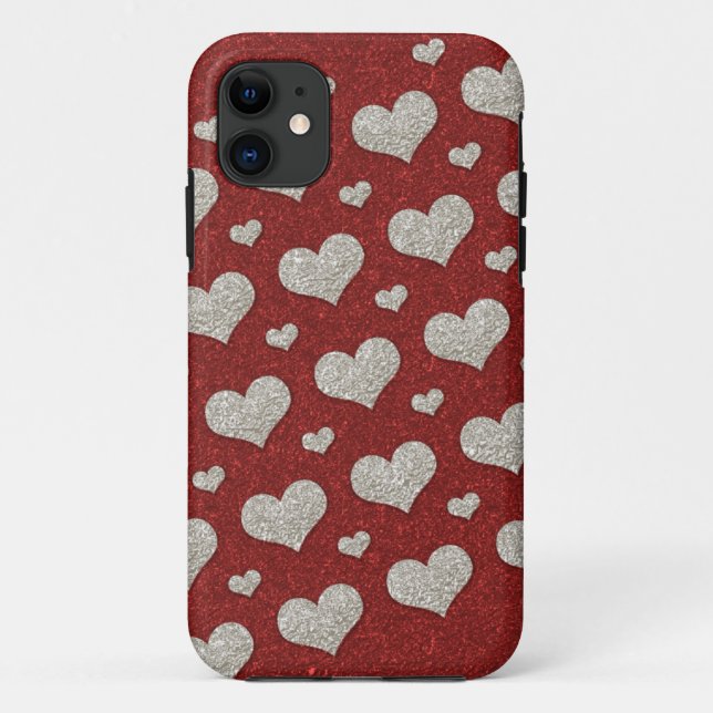 Glitter hearts Case-Mate iPhone case (Back)