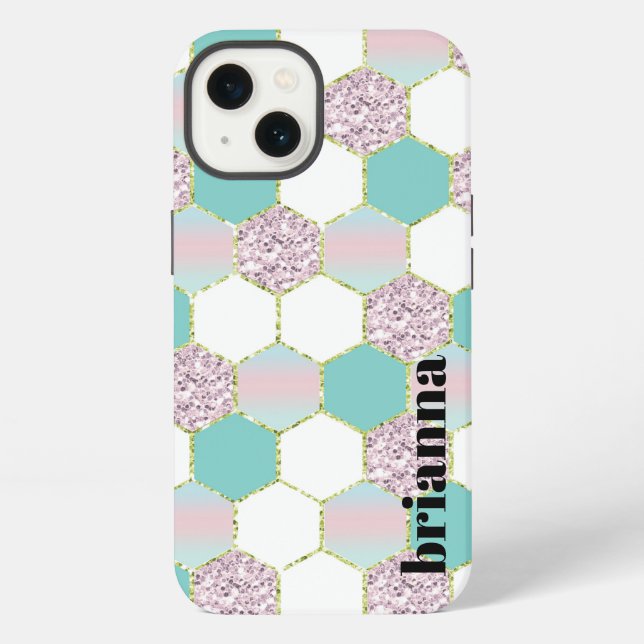 Glitter Hexagon Case-Mate iPhone Case (Back)