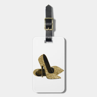 Glitter High Heels Wedding Day bachelorette Party Luggage Tag