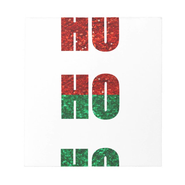 glitter ho ho ho notepad (Front)