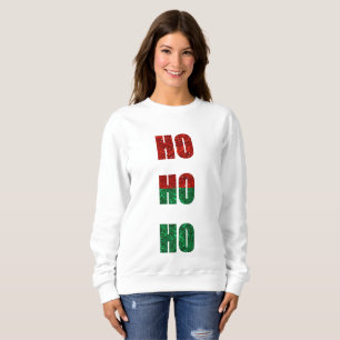 glitter ho ho ho womens sweatshirt