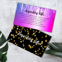 Glitter Honeymoon Fund bridal shower or wedding En
