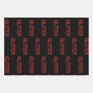 Glitter in Blood Typography Wrapping Paper Sheet
