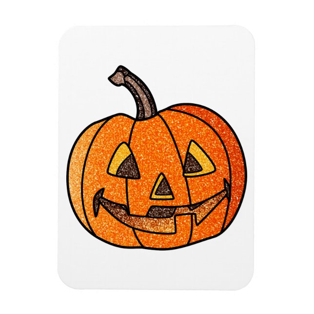 Glitter Jack O'Lantern Magnet (Vertical)