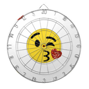 glitter kiss emoji dartboard