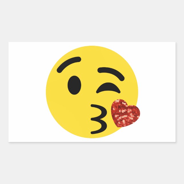 glitter kiss emoji sticker (Front)