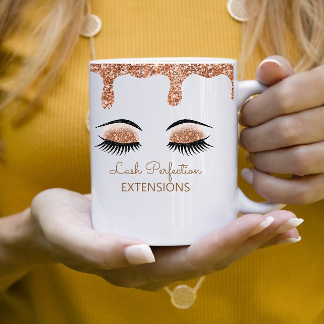 Glitter Lash Extensions Business Name Mug (Creator Uploaded)