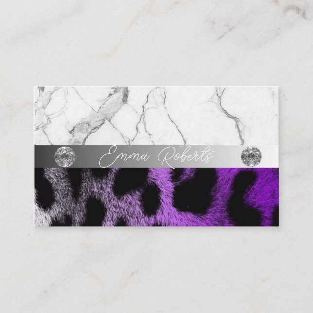 Glitter Leopard Business Card (Front)
