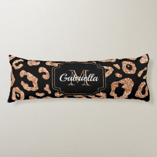Glitter Leopard Print Body Pillow