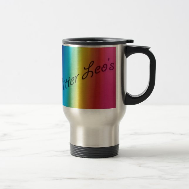 Glitter Leo's Travel Mug (Right)