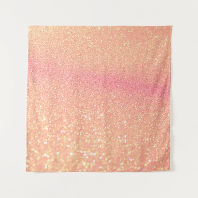 Glitter  lights on black background. Out-of-focus Tapestry (Front)