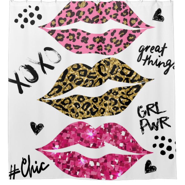 Glitter Lips: Fashionable Leopard Print (Front)