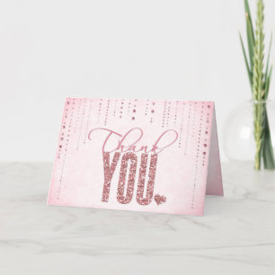 Glitter Look Thank You Card