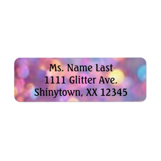 Glitter-looking Girly Small Return Address Labels