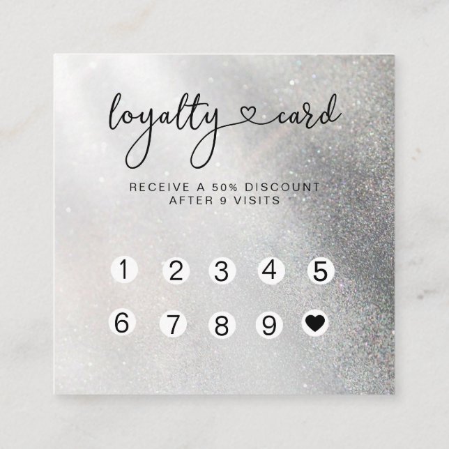 Glitter Loyalty 10 Nails Lashes Business Card  (Back)