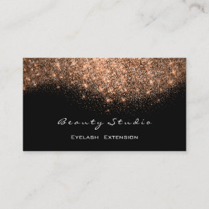Glitter Makeup Artist Blogger Lash Copper Rose Business Card