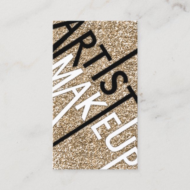 Glitter Makeup Artist Business Cards (Front)
