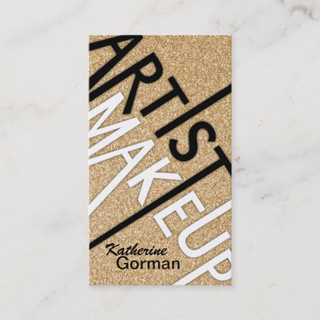 Glitter Makeup Artist Business Cards (Front)