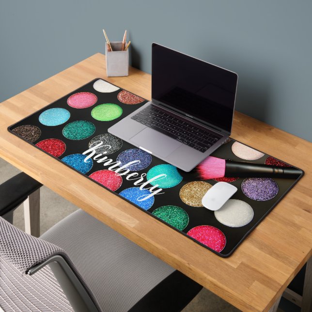Glitter Makeup Artist Desk Mat (Office 2)