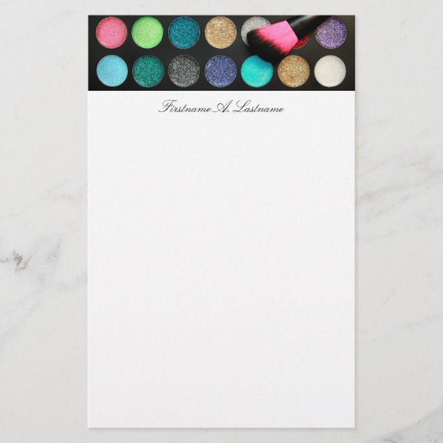 Glitter Makeup Stationery (Front)