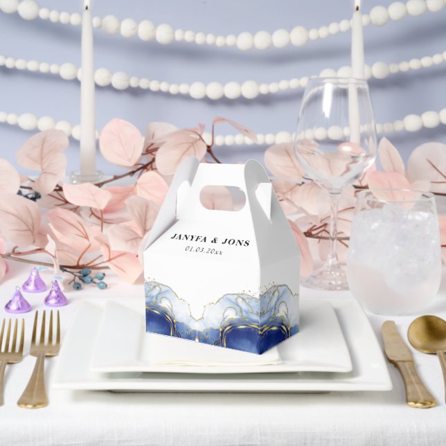 glitter marble  favor box (Wedding)