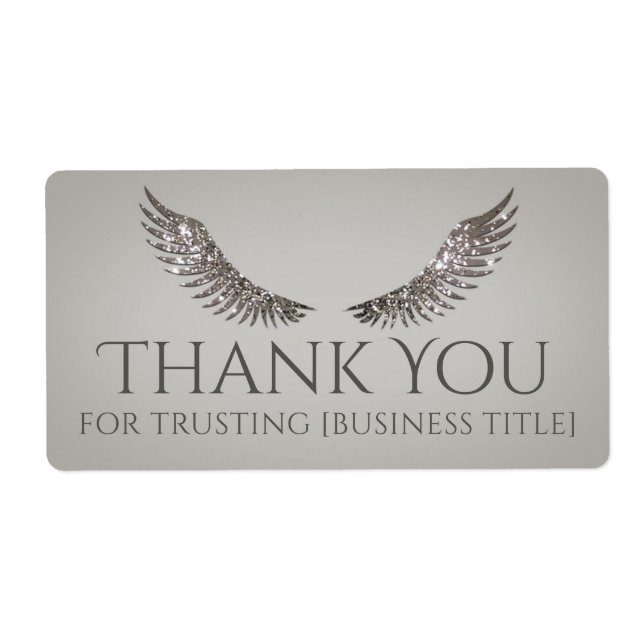 Glitter Mascara Eyelash Extensions Luxurious Label (Front)