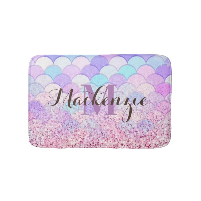 Glitter Mermaid Bath Mat (Front)