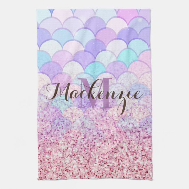 Glitter Mermaid Kitchen Towel (Vertical)