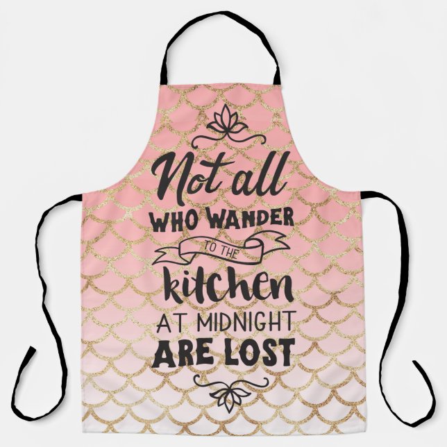 Glitter Mermaid Scale Funny Quote Apron (Front)