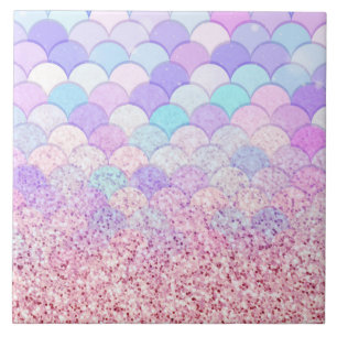 Glitter Mermaid Tile