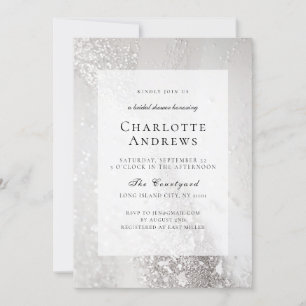 Glitter, Modern, Bridal Shower Invitation